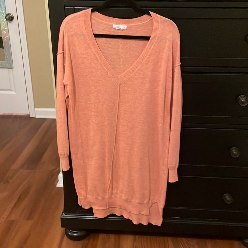 Pink sweater dress